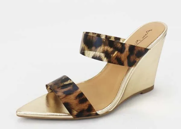 10182021 Double Strap Pointy Toe Wedges- 6.5