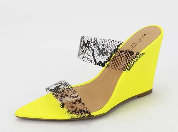 10182021 Double Strap Pointy Toe Wedges- 6.5