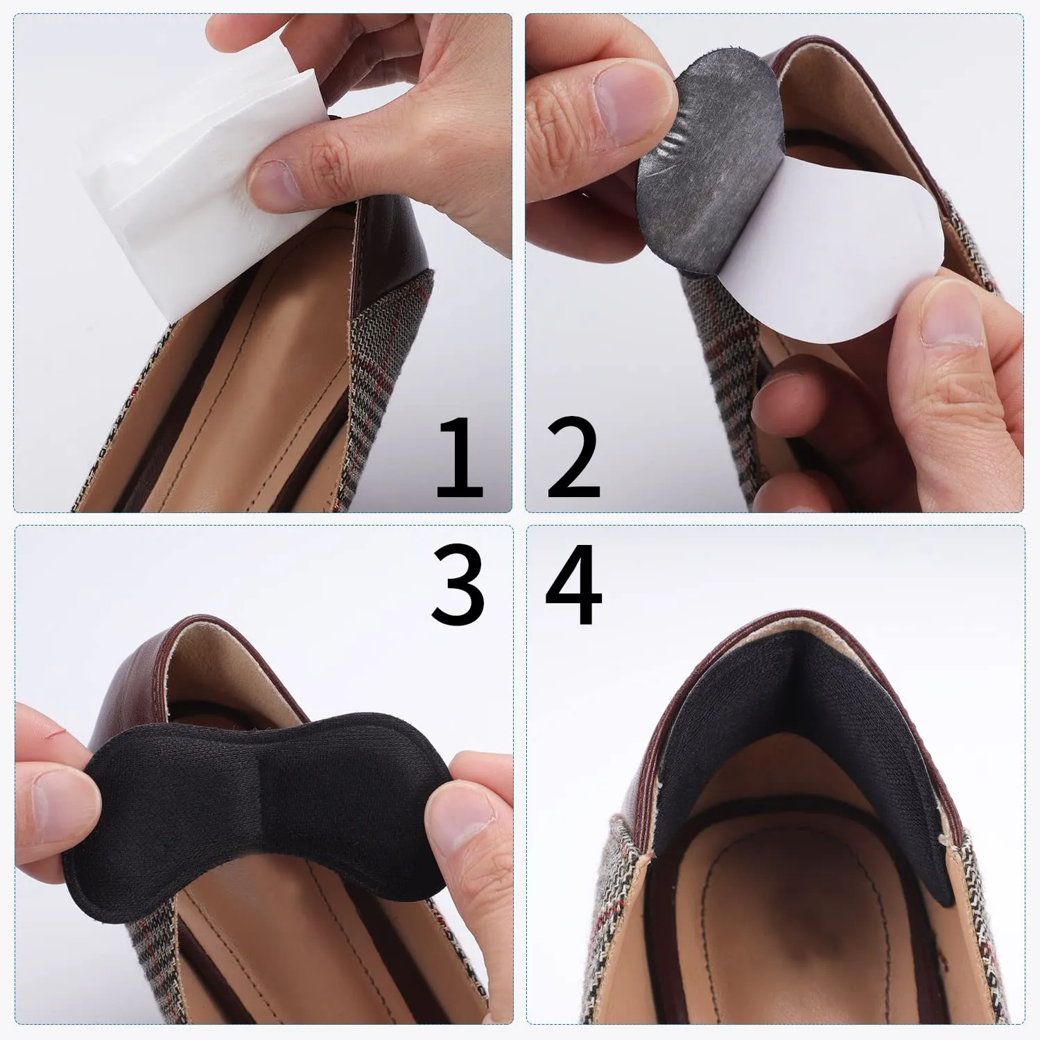 20 Pcs Heel Grips for Ladies Shoes, Heel Grips Shoes Too Big Self Adhesive Heel Cushion Pads Prevent Feet Grinding Shoe Heel Protectors for Women and Men
