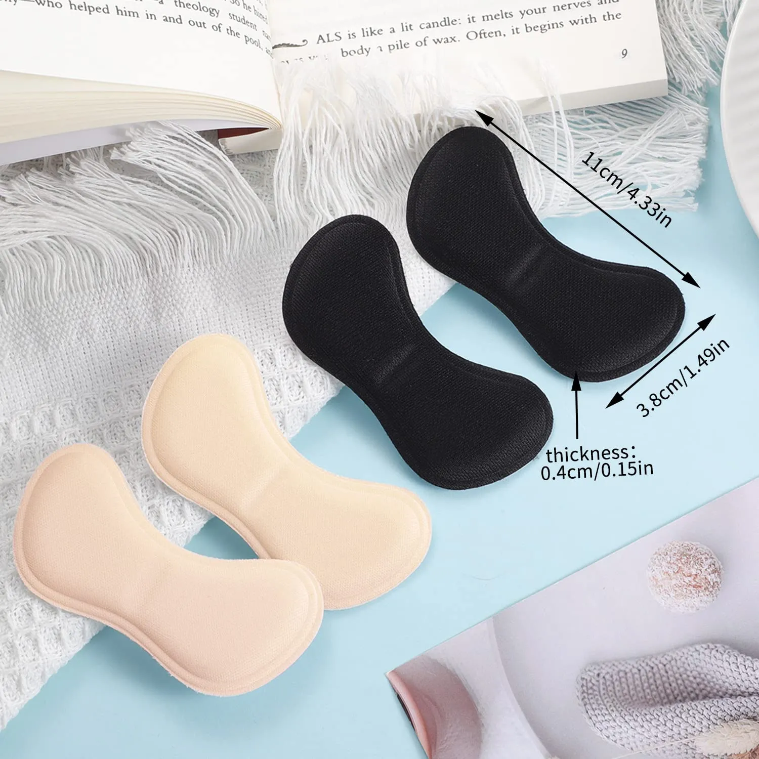 20 Pcs Heel Grips for Ladies Shoes, Heel Grips Shoes Too Big Self Adhesive Heel Cushion Pads Prevent Feet Grinding Shoe Heel Protectors for Women and Men
