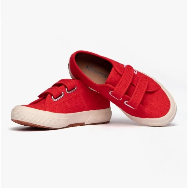 2750 JSTRAP CLASSIC Kids Canvas Trainers Red