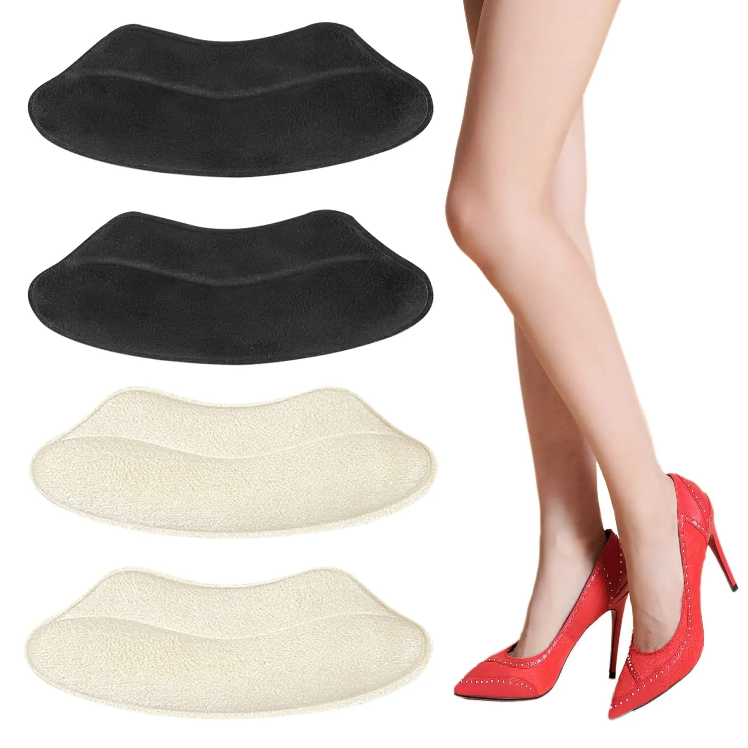 ALLY-MAGIC Heel Grips for Ladies Loose Shoses Soft Self-Adhesive Heel Cushions Pads Heel Shoe Grips for High Heels Loose Shoes Sneakers Sneakers Women Men Y2-LTHXHGT