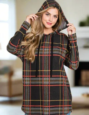 Angelique Plaid Hoodie