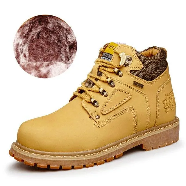 Angelo Ricci™ Brand Warm Winter Leather Boots