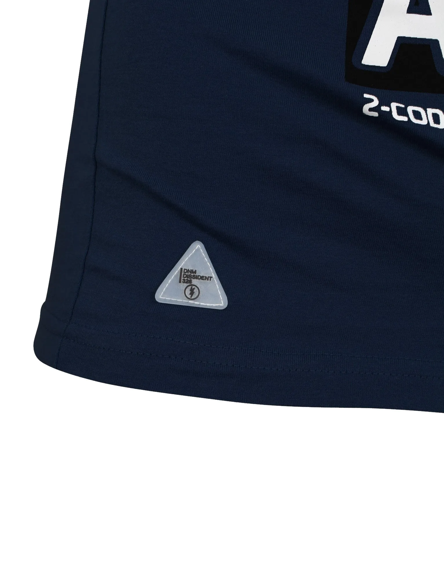 Arrow Crane Motif Print T-Shirt in True Navy - Dissident