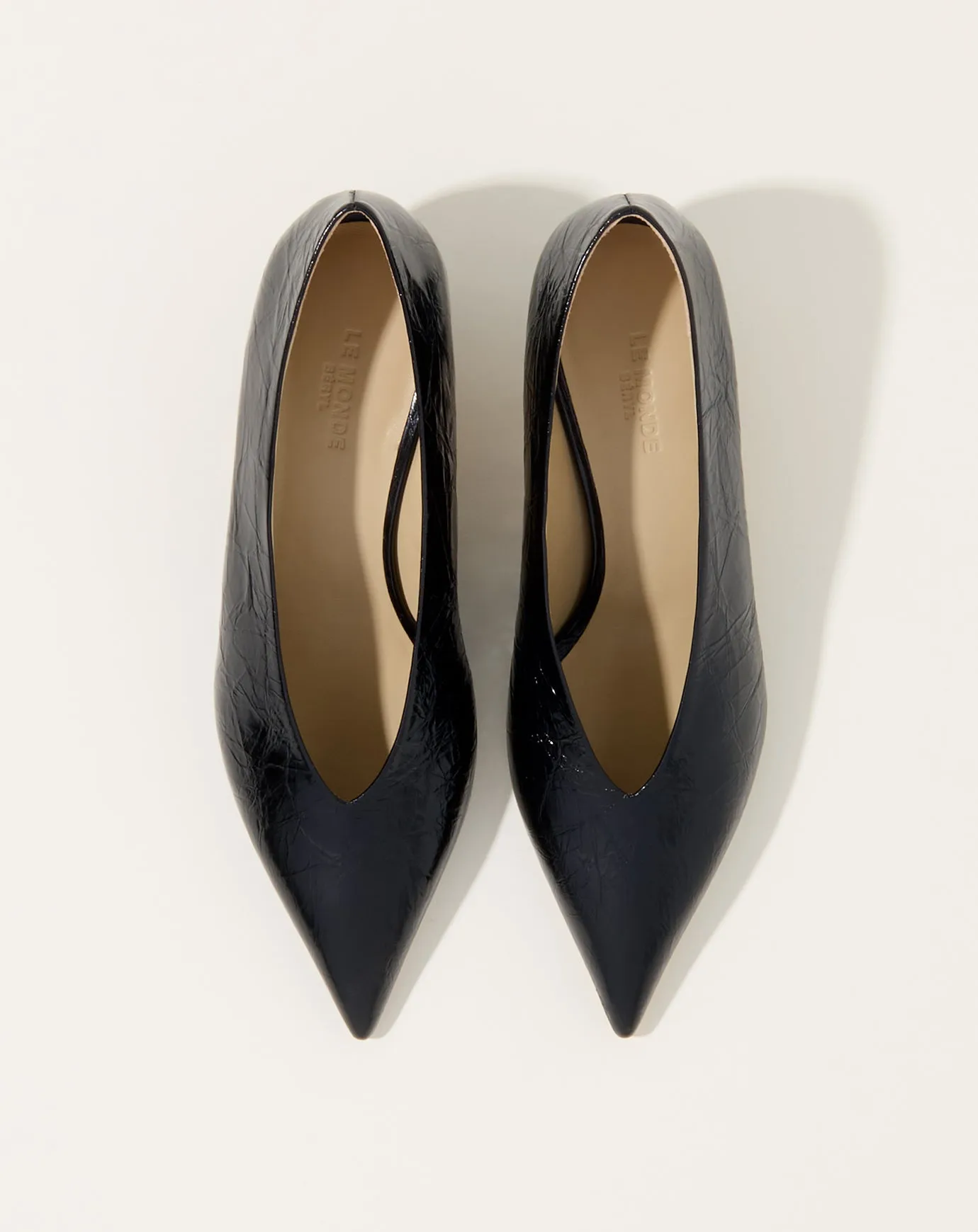 Babouche Kitten Heel in Black