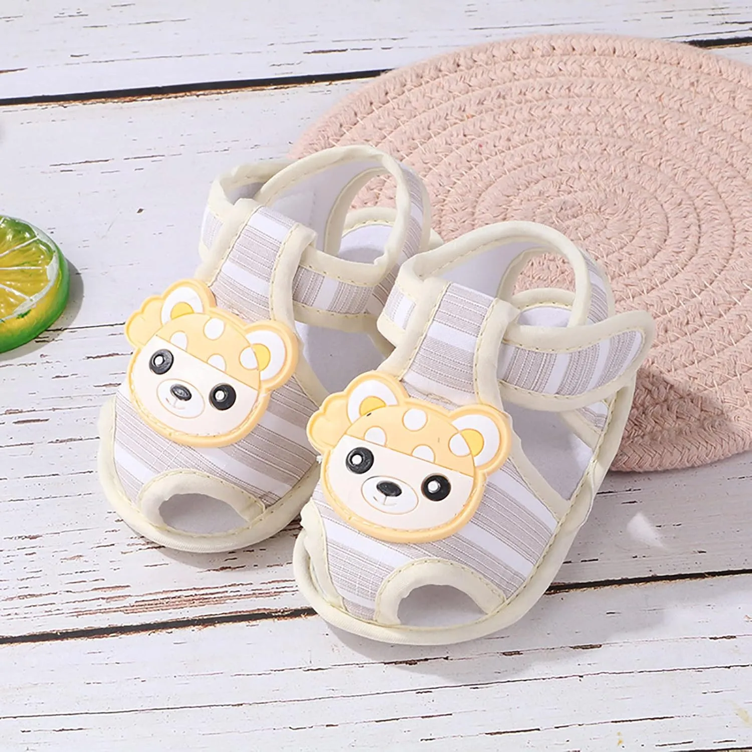 Baby Girl Sandals 3-6 Months Baby Girls Boys Soft Toddler Shoes Infant Toddler Walkers Shoes Cartoon Bear Princess Baby