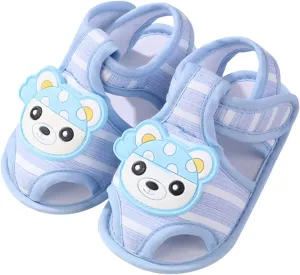 Baby Girl Sandals 3-6 Months Baby Girls Boys Soft Toddler Shoes Infant Toddler Walkers Shoes Cartoon Bear Princess Baby