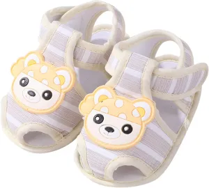 Baby Girl Sandals 3-6 Months Baby Girls Boys Soft Toddler Shoes Infant Toddler Walkers Shoes Cartoon Bear Princess Baby