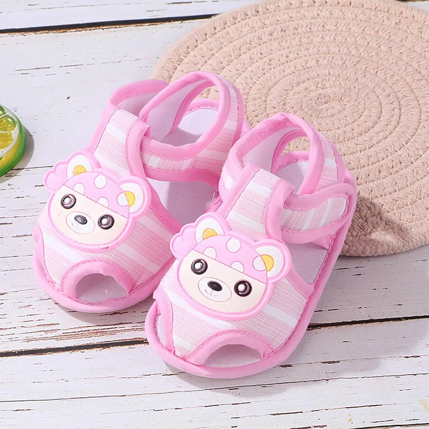 Baby Girl Sandals 3-6 Months Baby Girls Boys Soft Toddler Shoes Infant Toddler Walkers Shoes Cartoon Bear Princess Baby