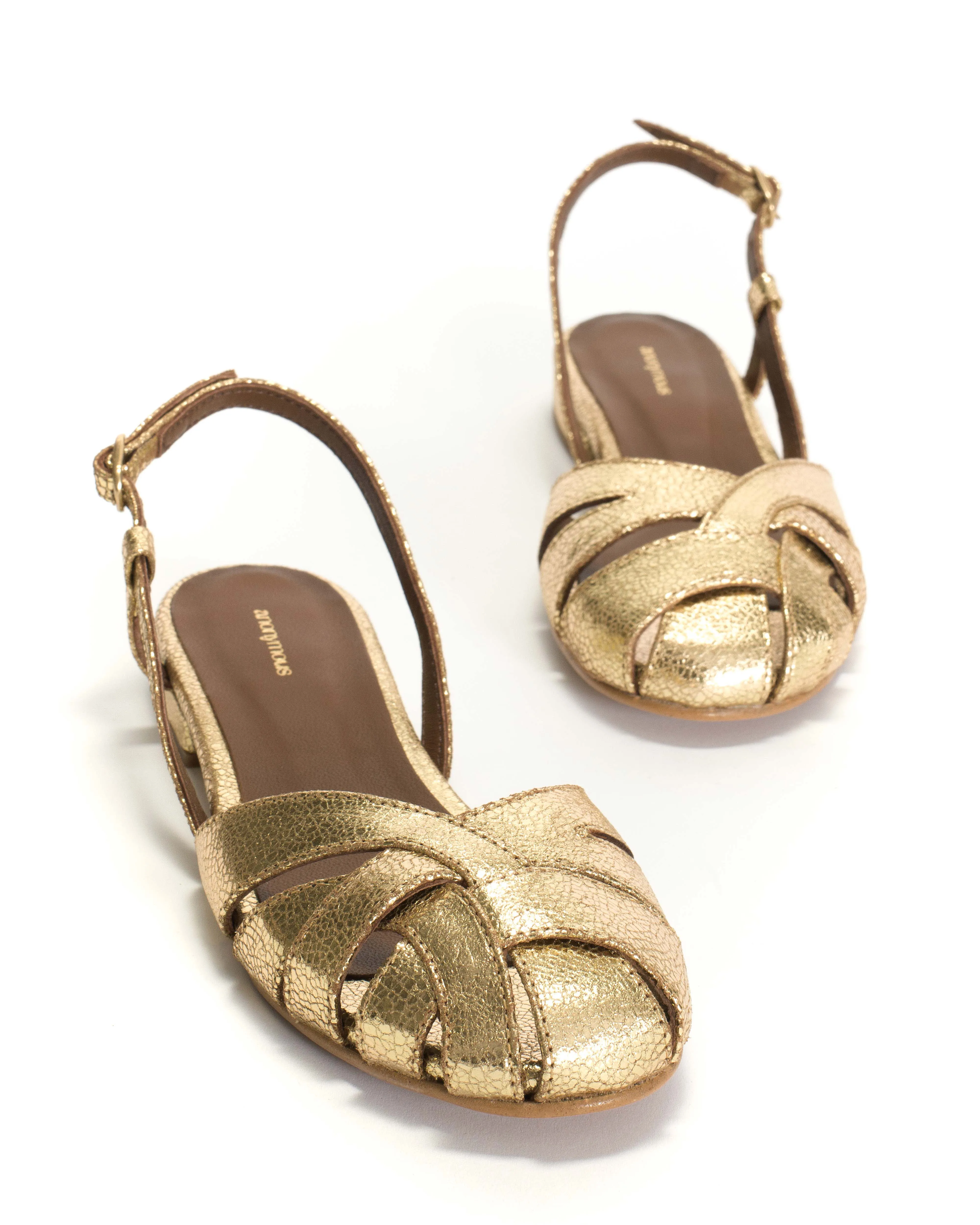 Banie 20 Crackled metallic goat Gold