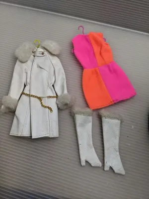 BARBIE OUTFIT  1491  RED, WHITE, 'N WARM" 1969-70 Missing Hat