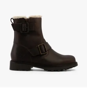 Barbour DERWENT Womens Biker Boots Brown