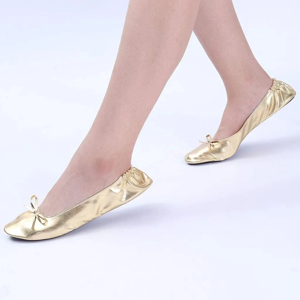 Bed Slippers Women Shoes Slipper Party Travel Flat Women Dance Ballet Roll Foldable Slide on Platform Shoes for Women