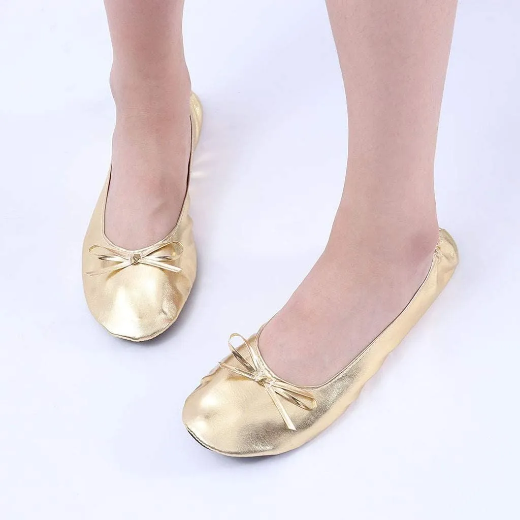 Bed Slippers Women Shoes Slipper Party Travel Flat Women Dance Ballet Roll Foldable Slide on Platform Shoes for Women