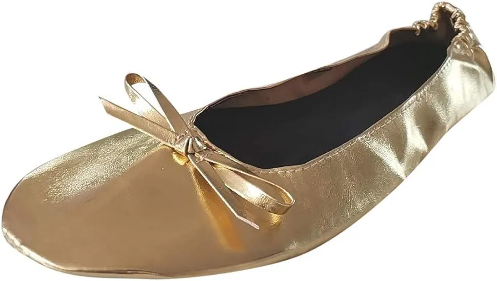 Bed Slippers Women Shoes Slipper Party Travel Flat Women Dance Ballet Roll Foldable Slide on Platform Shoes for Women