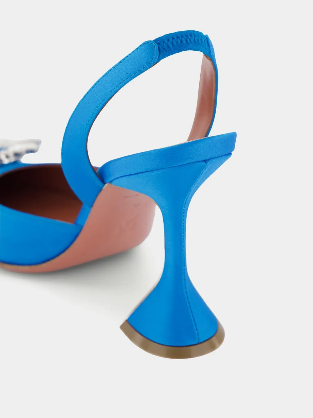 Begum Sling 95mm Satin Pumps