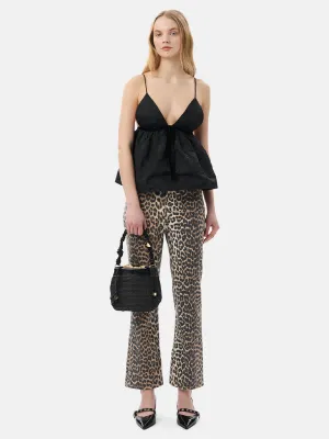 Betzy Cropped Jeans - Leopard