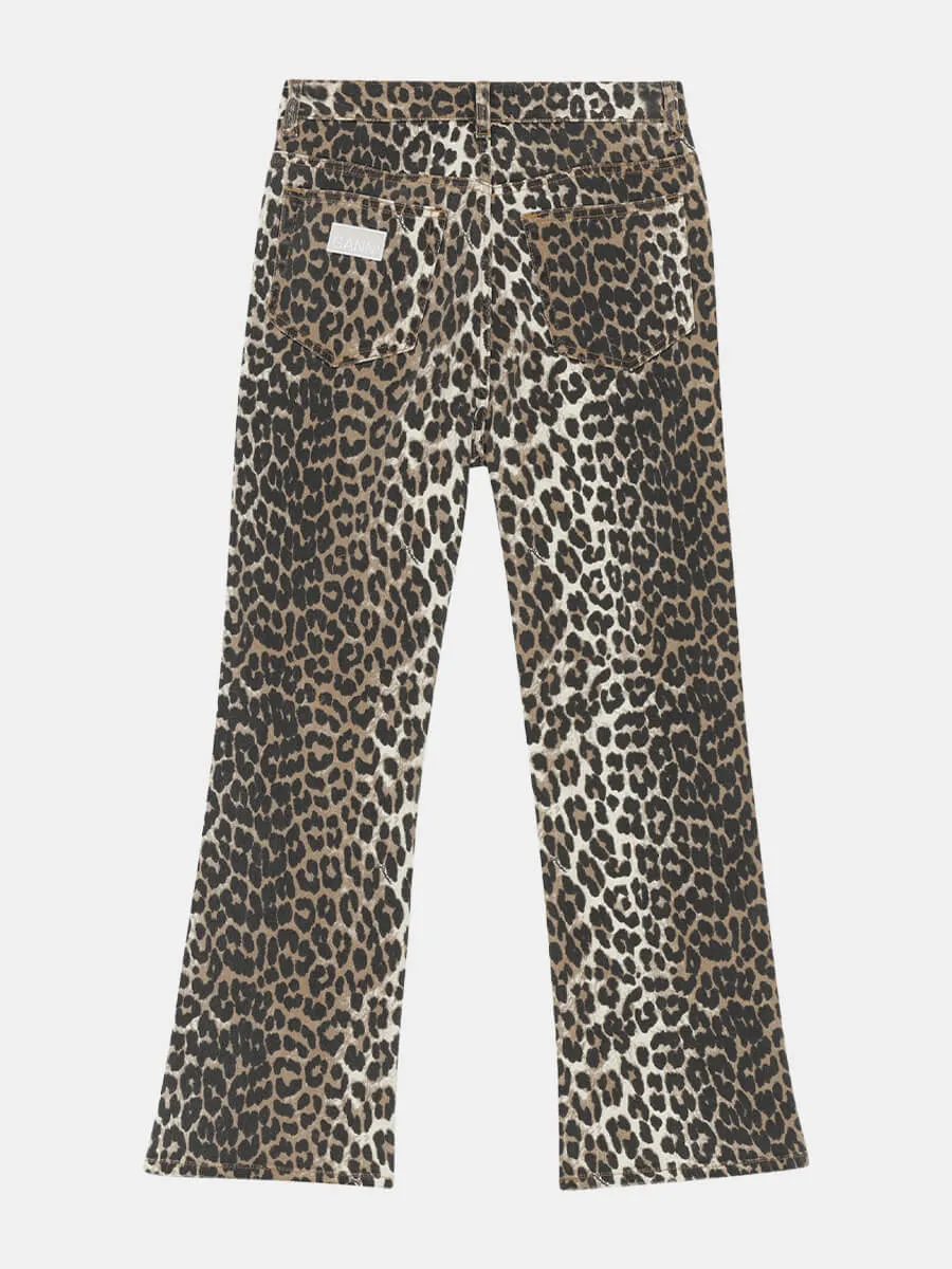 Betzy Cropped Jeans - Leopard
