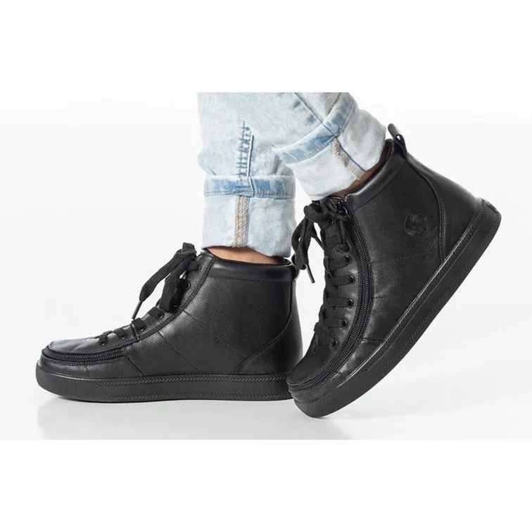 Billy Footwear (Toddlers) DR II Fit - High Top DR II Black Leather Shoes