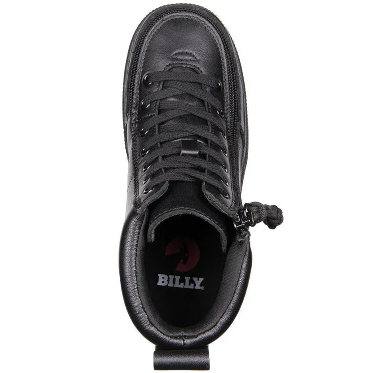 Billy Footwear (Toddlers) DR II Fit - High Top DR II Black Leather Shoes