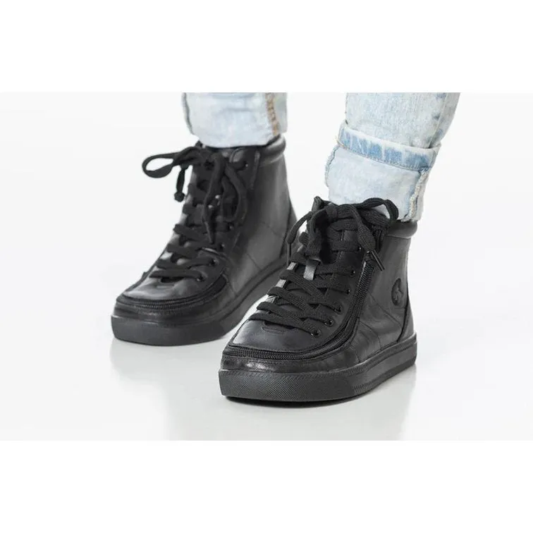 Billy Footwear (Toddlers) DR II Fit - High Top DR II Black Leather Shoes