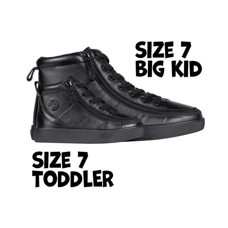 Billy Footwear (Toddlers) DR II Fit - High Top DR II Black Leather Shoes
