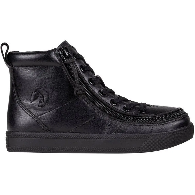 Billy Footwear (Toddlers) DR II Fit - High Top DR II Black Leather Shoes