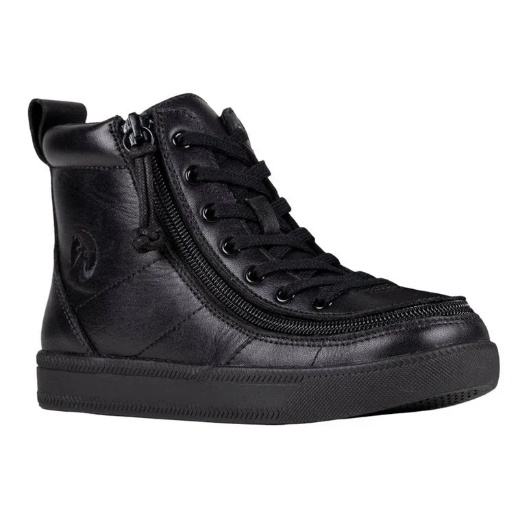 Billy Footwear (Toddlers) DR II Fit - High Top DR II Black Leather Shoes