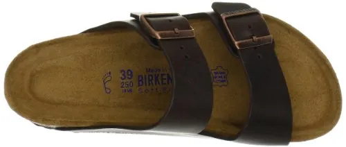Birkenstock Unisex Arizona Brown Amalfi Leather Sandals - 39 M EU / 8-8.5 B(M) US
