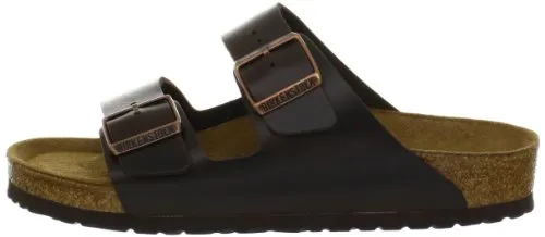 Birkenstock Unisex Arizona Brown Amalfi Leather Sandals - 39 M EU / 8-8.5 B(M) US