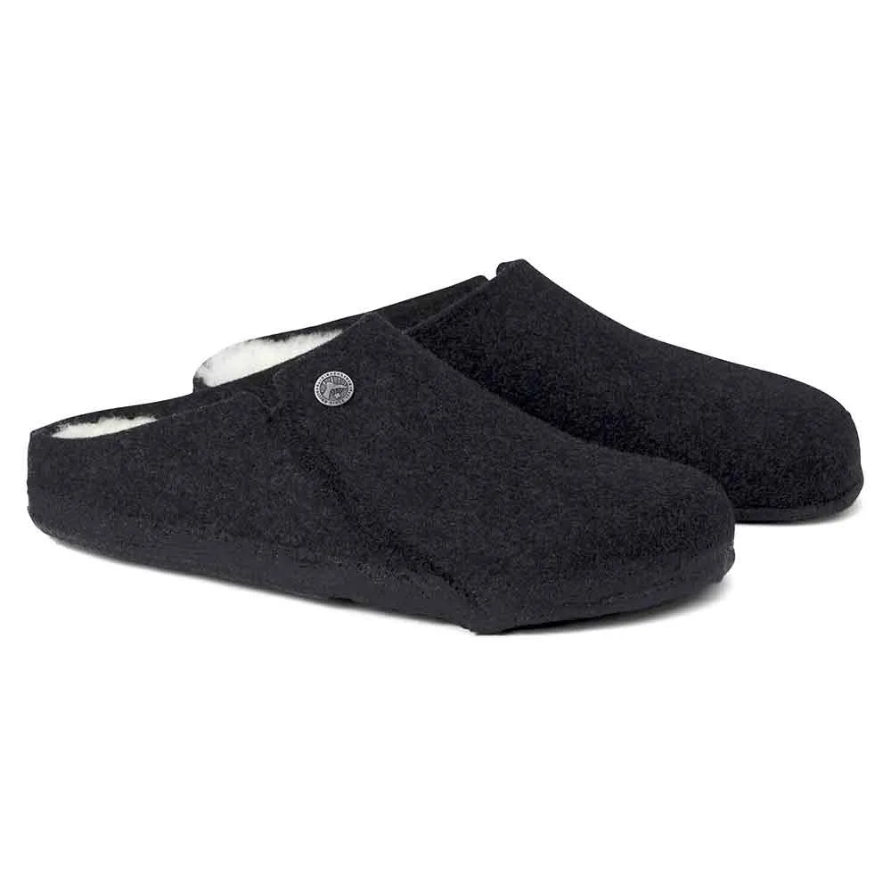 Birkenstock Zermatt Wool Felt Shearling Slippers for Men in Anthracite | 1015090