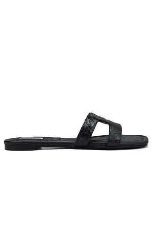 Black Croco Textured Flats