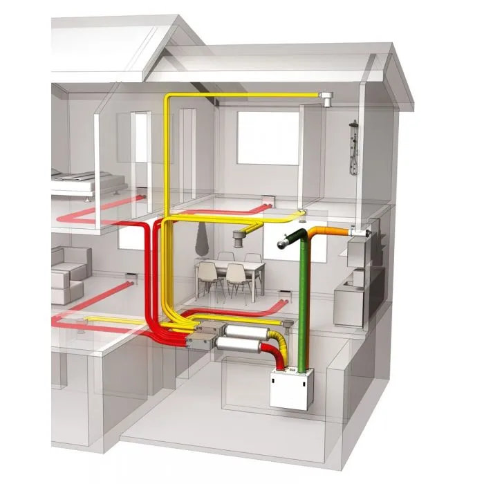 Blauberg KOMFORT-EC-SB-550 Komfort Vertically Mounted MVHR Mechanical Ventilation Unit with Heat Recovery