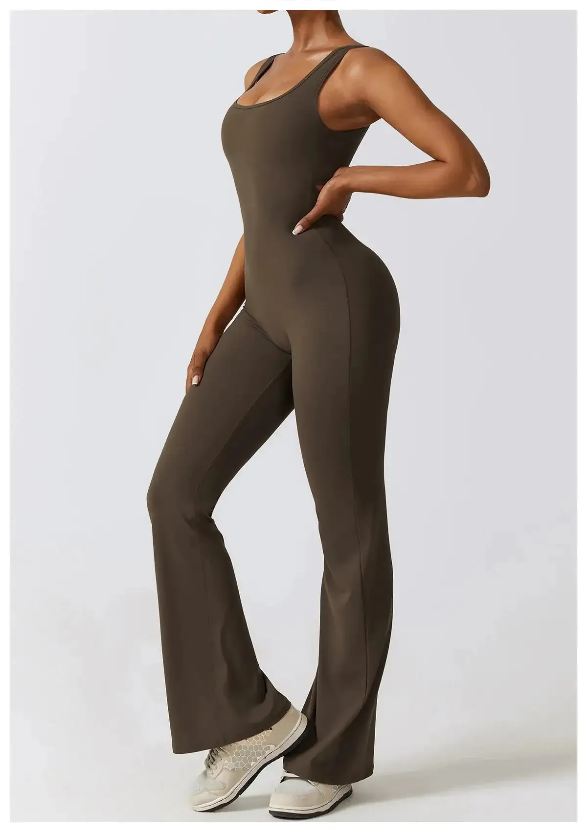 Body Contour Flare Fit Jumpsuit