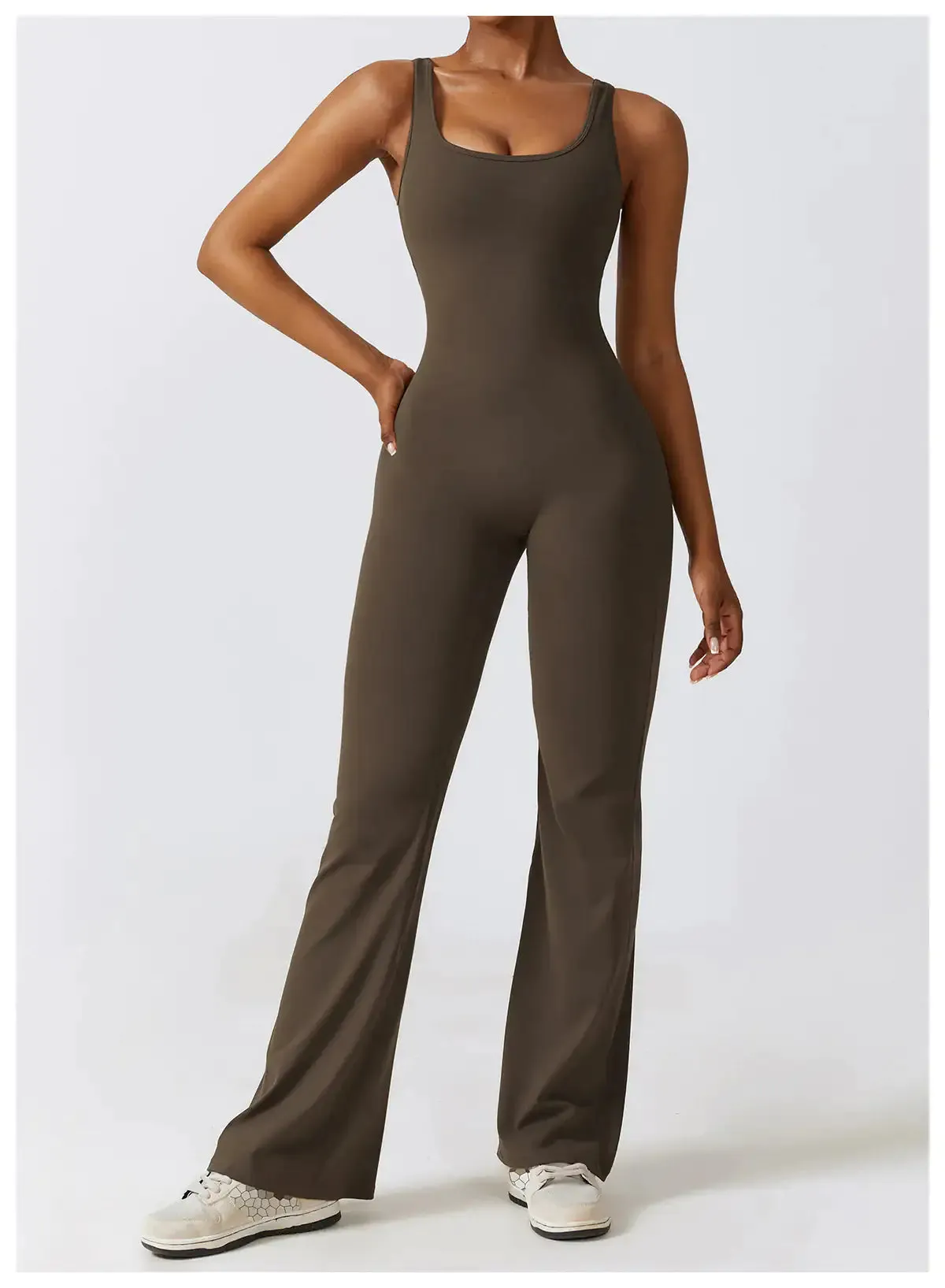 Body Contour Flare Fit Jumpsuit