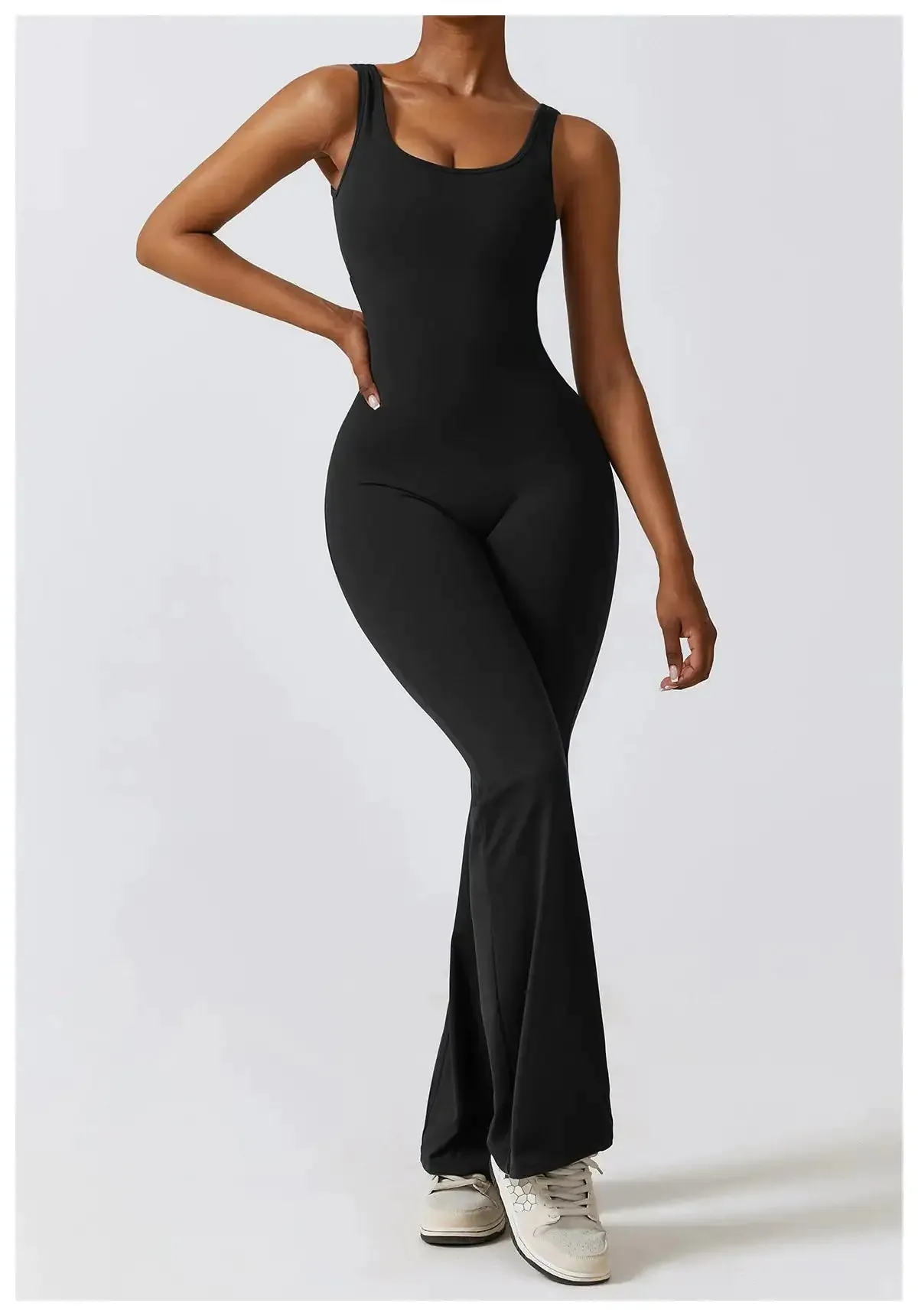 Body Contour Flare Fit Jumpsuit
