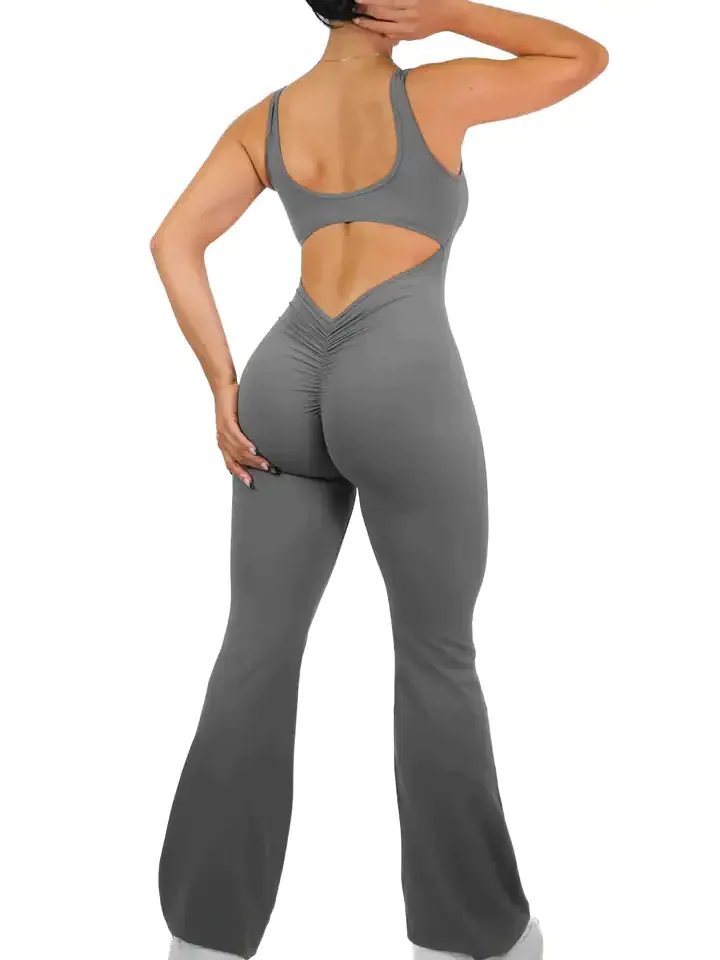 Body Contour Flare Fit Jumpsuit