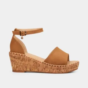Brown Open Toe Wedge - Jayda 5
