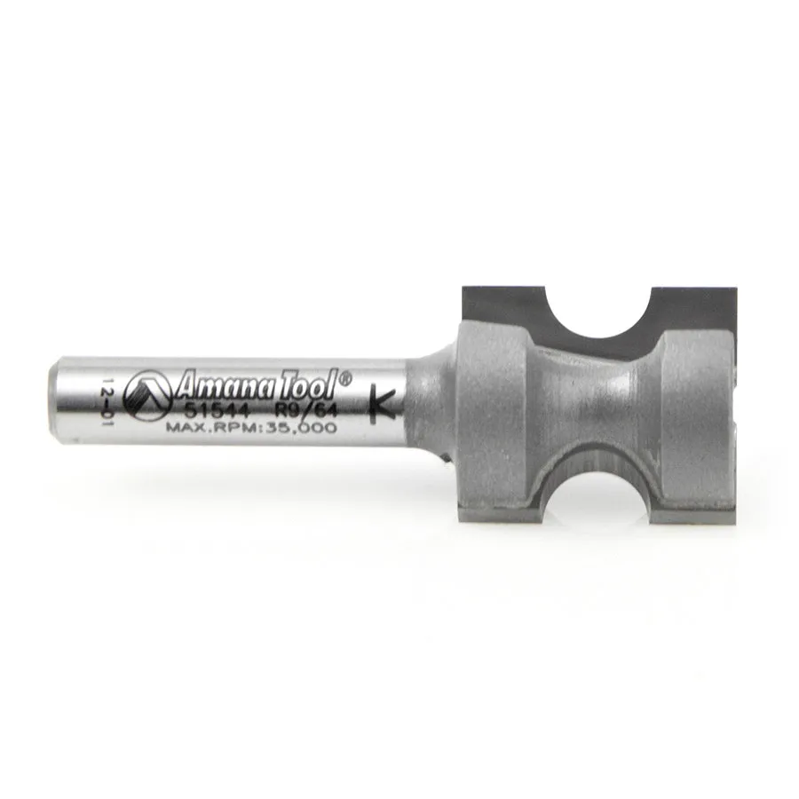 Bullnose Router Bit | 9⁄64 Radius x 21⁄32 Dia x 3⁄4 x 1⁄4" Shank | 51544 | 738685155448