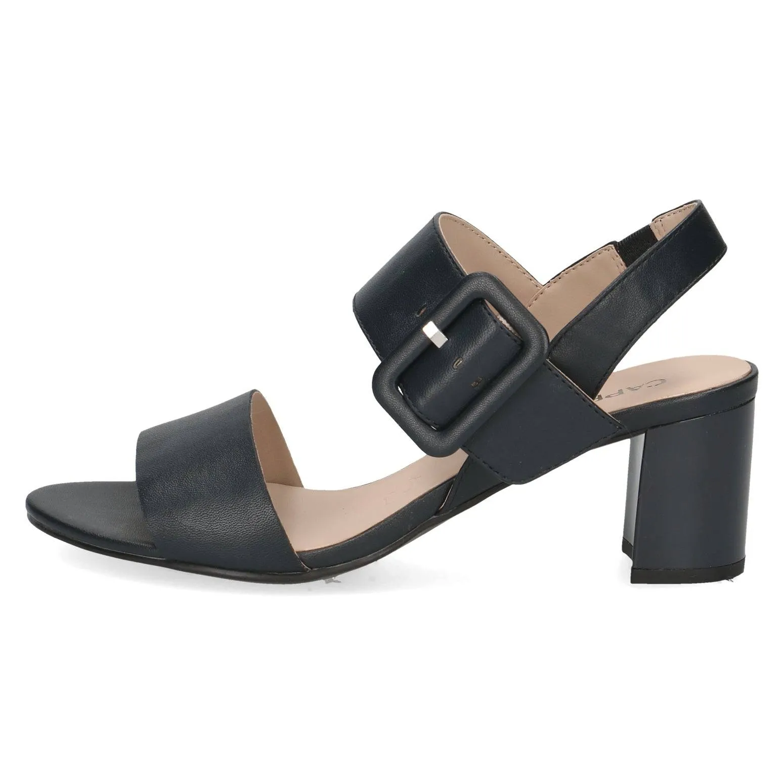 Caprice 9-28306-42 856 Ladies Ocean Navy Leather Touch Fastening Sandals