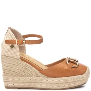 Carmela Tan Leather Espadrille Wedges