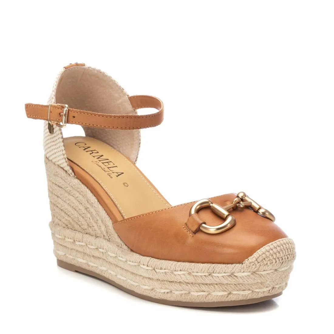 Carmela Tan Leather Espadrille Wedges