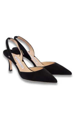 Carolyne 70 suede slingback pumps