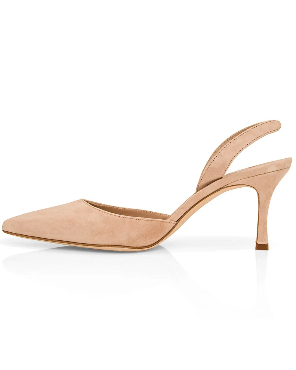 Carolyne Nude Suede Slingback Pump