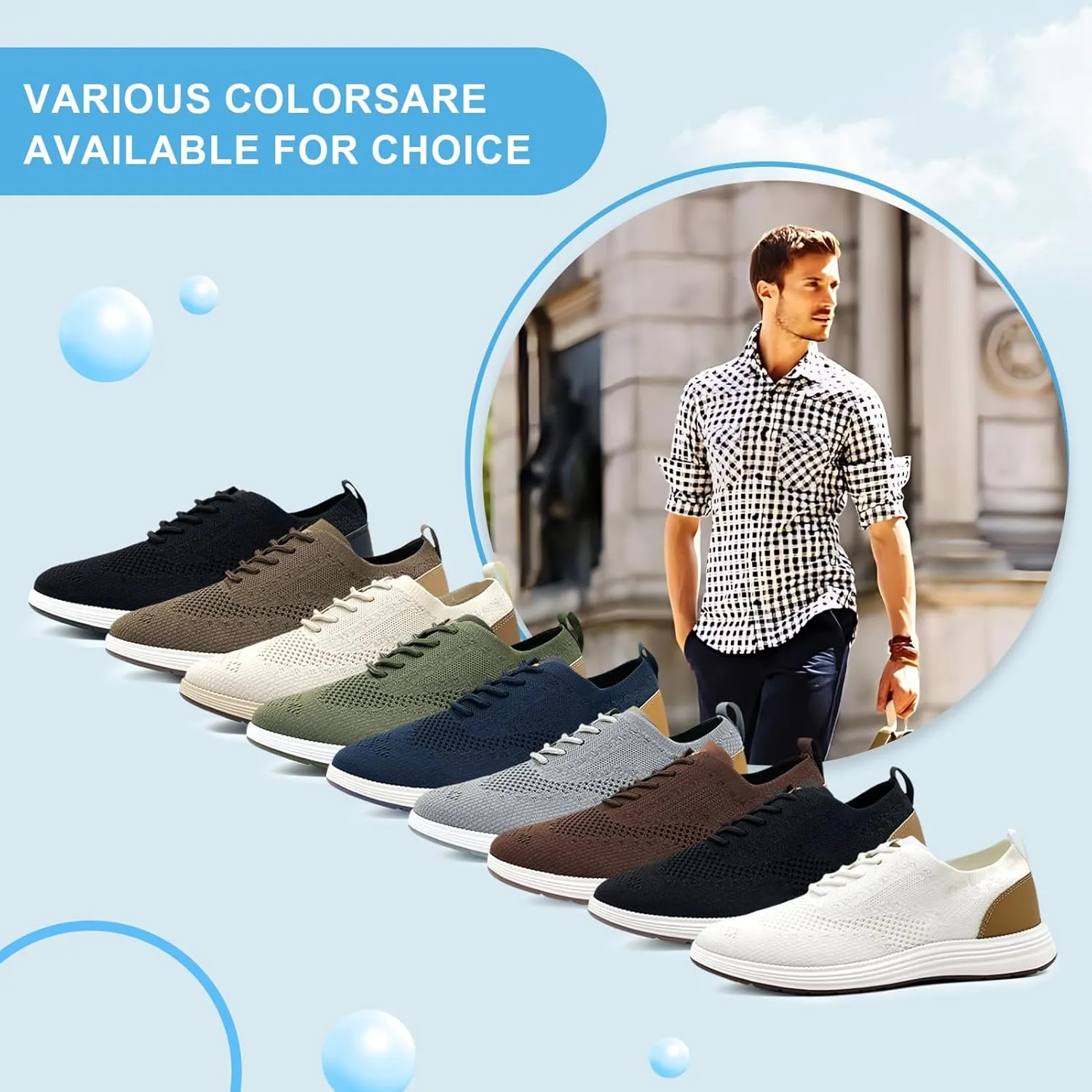 Casual Dress Shoes for Men Business Oxfords Fashion Sneakers Comfortable Loafers Mens Walking Shoes