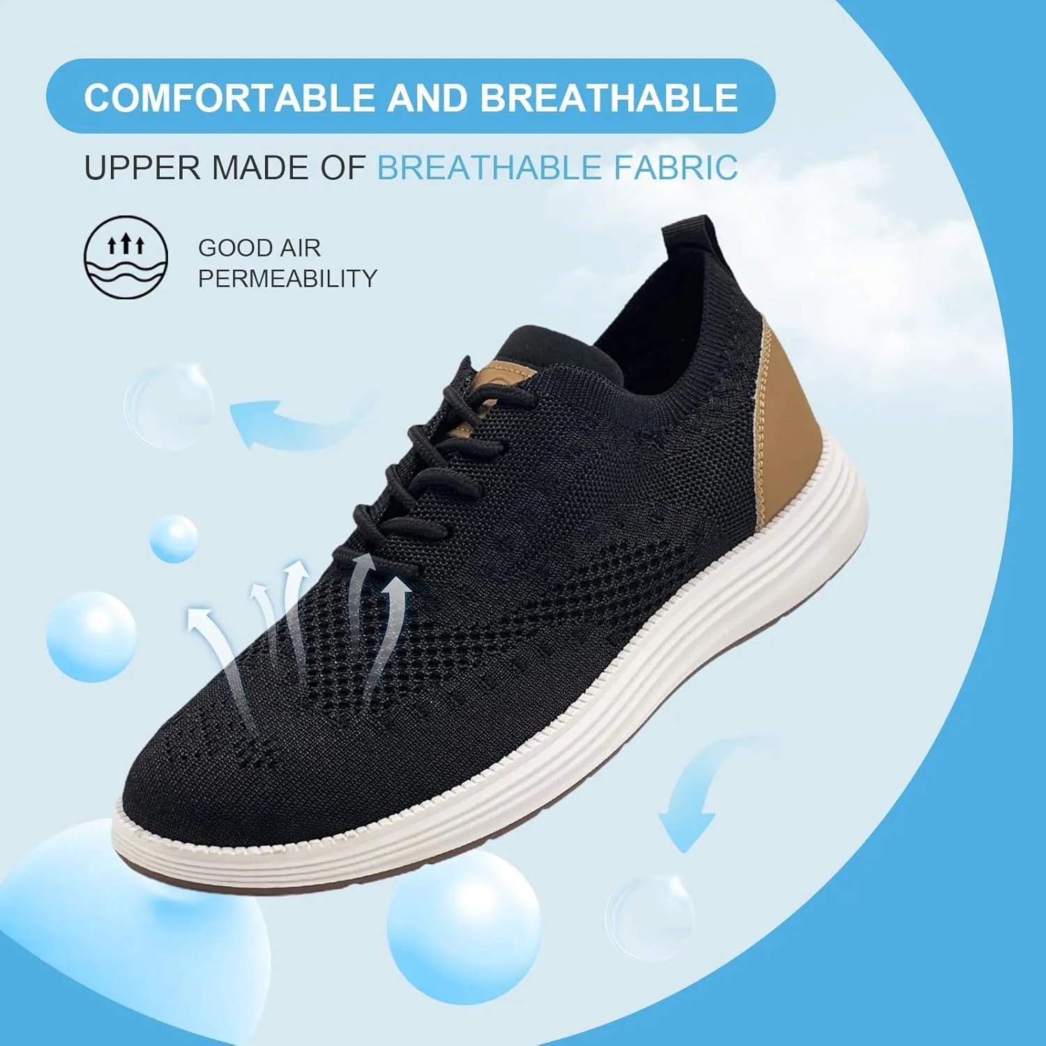 Casual Dress Shoes for Men Business Oxfords Fashion Sneakers Comfortable Loafers Mens Walking Shoes