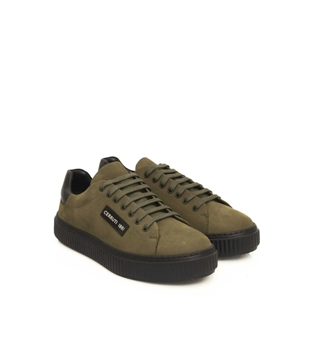 Cerruti 1881 Groene Leren Sneakers voor Mannen