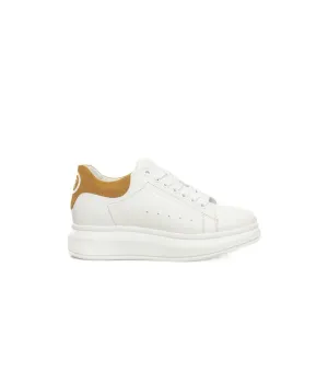 Cerruti 1881 Witte Leren Dames Sneakers met Platform
