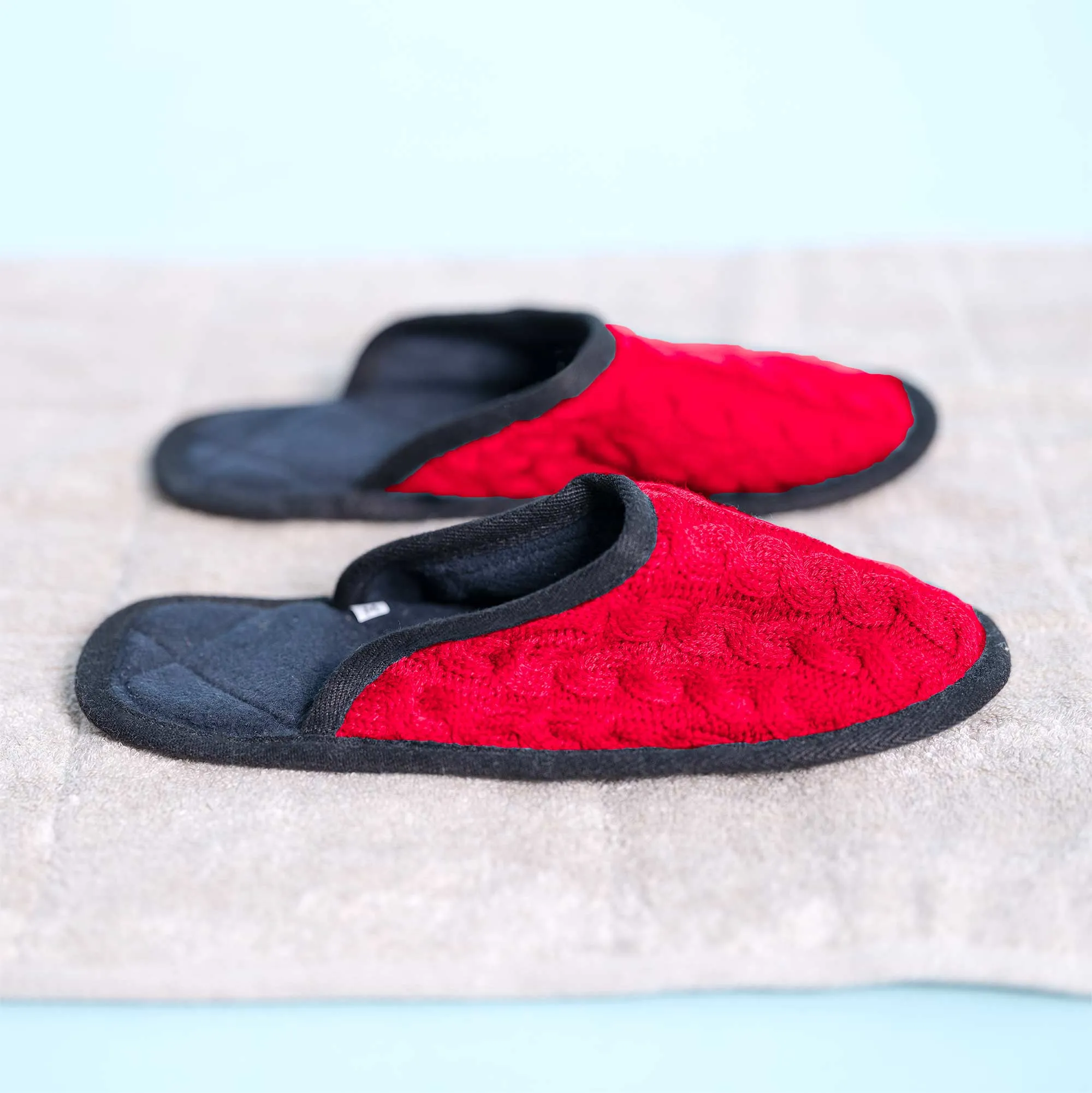 CHATEAU Organic Merino Wool House Slippers (Lined with Organic Cotton Fleece, Glue-free, Elastic-free, Plastic-free)